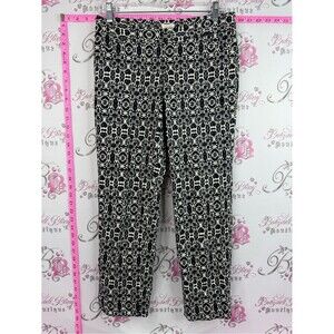 Laundry By Shelli Segal pants Aztec Black and White Geometric Print Pants